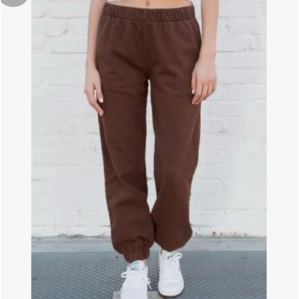 brown zara joggers